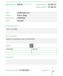 Pharmaqo Labs Anavar 50 50mg x 60 tabs