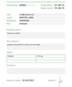 Pharmaqo Labs Winstrol 50 60 tabs x 50mg